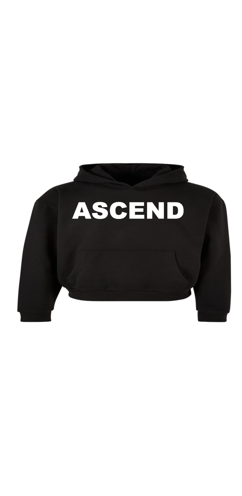 Duvachon ASCEND black hoodie, front