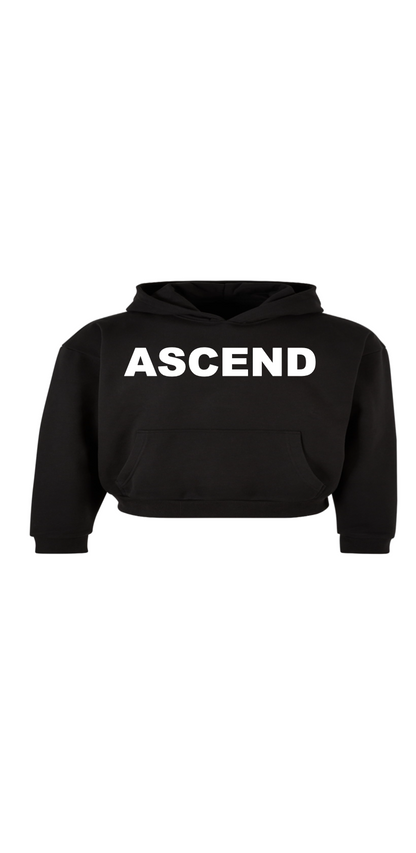 Duvachon ASCEND black hoodie, front