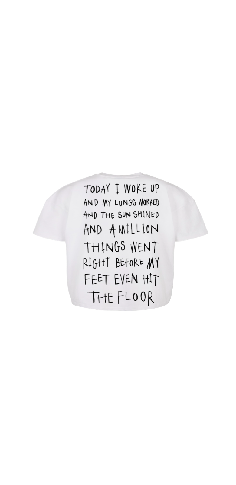 Duvachon SIGN HERE white tee, back